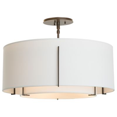 Exos Double Shade Semi-Flushmount Medium by Hubbardton Forge - Starlight Lighting USA and Canada